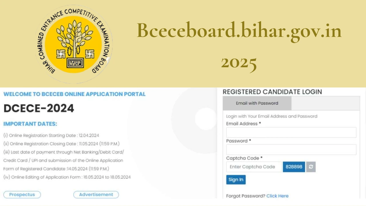 Bceceboard.bihar.gov.in 2025: Exam Dates, Fees, and More