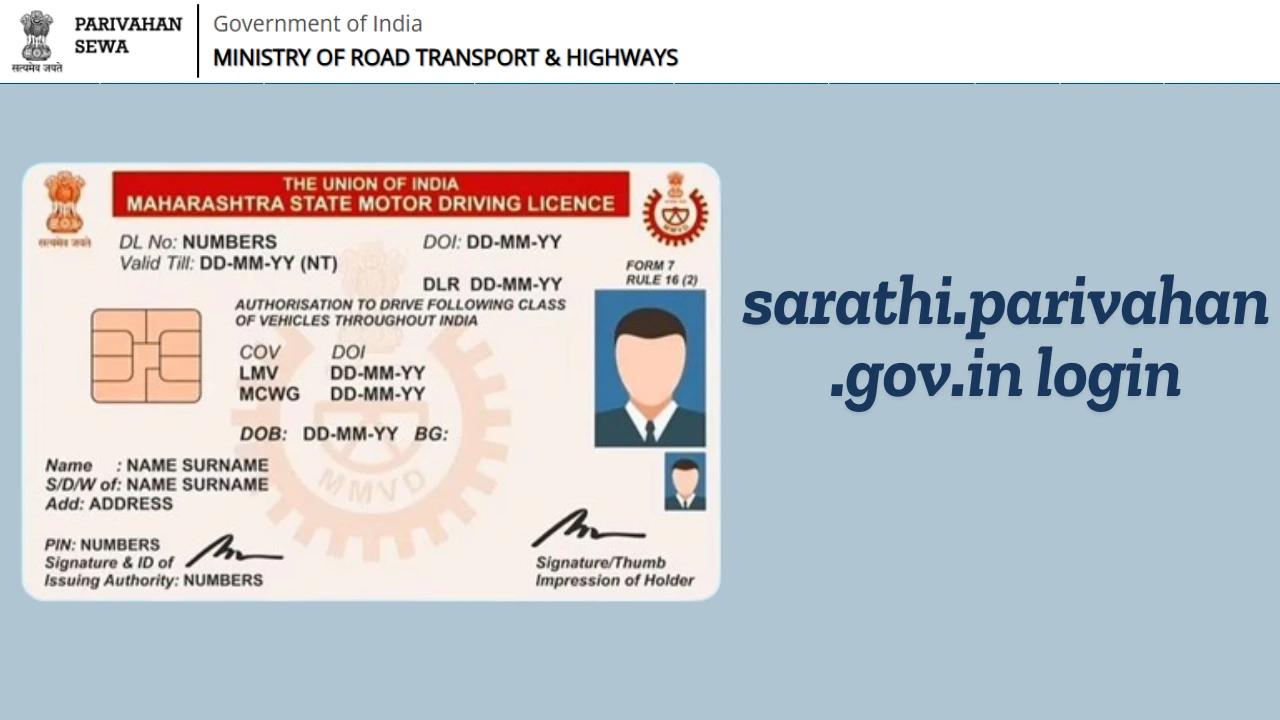 sarathi.parivahan.gov.in login